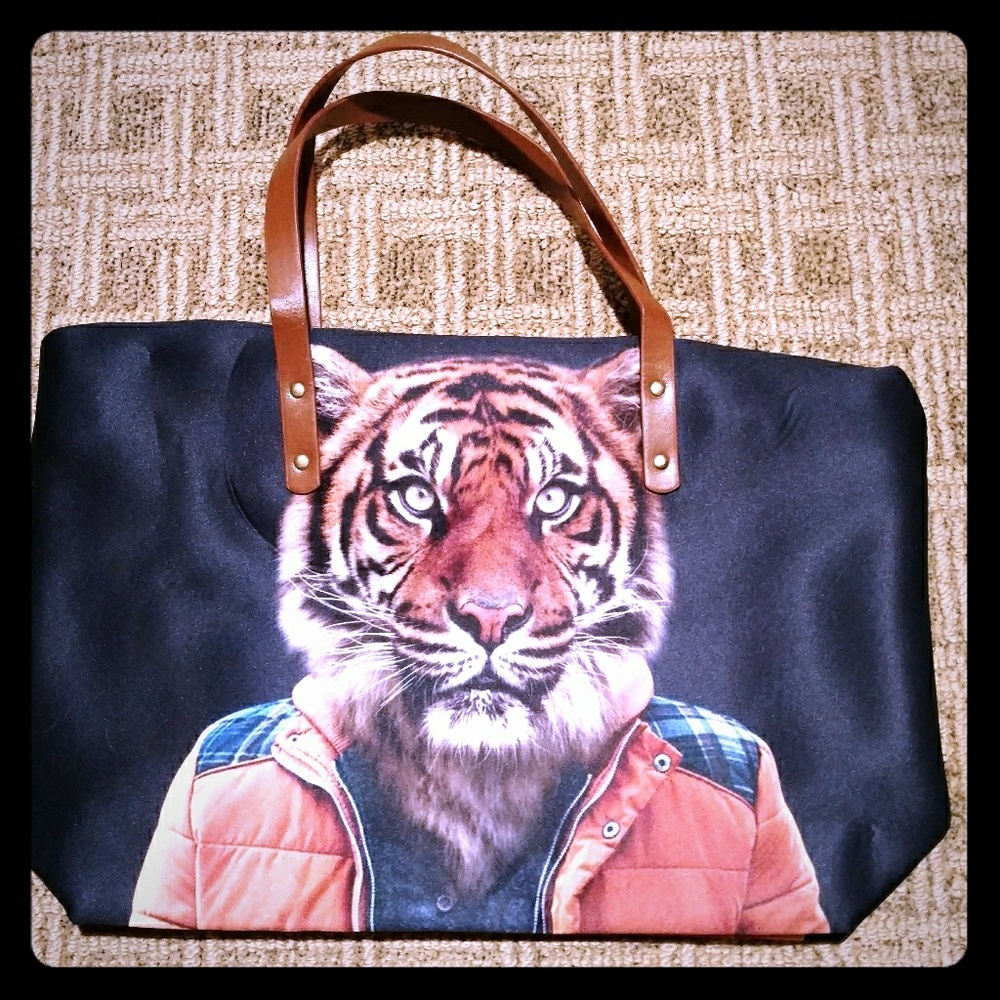 Tiger hand bag or computer bag waterproof